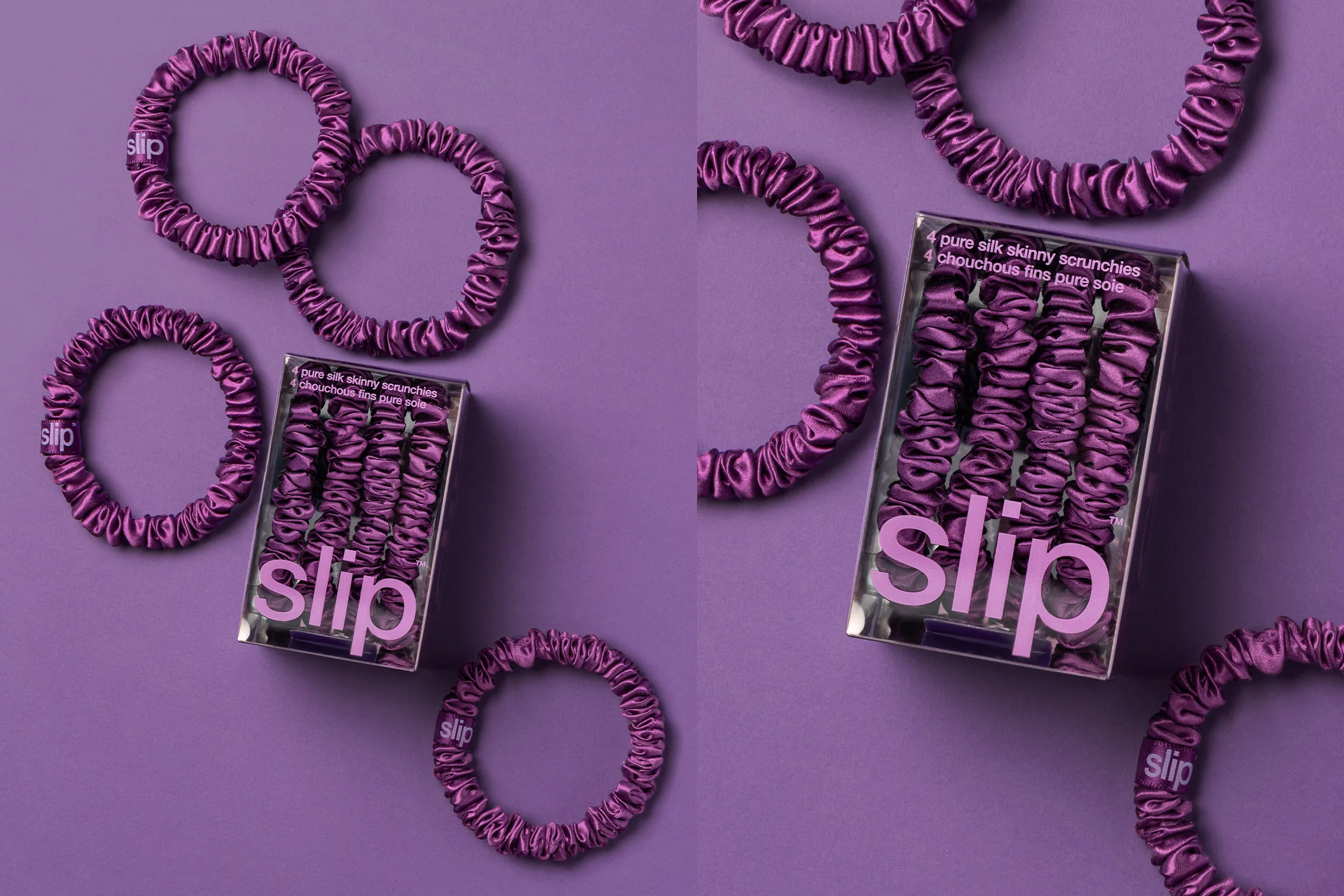Back to School Dark Purple Skinny Scrunchies - Image 5