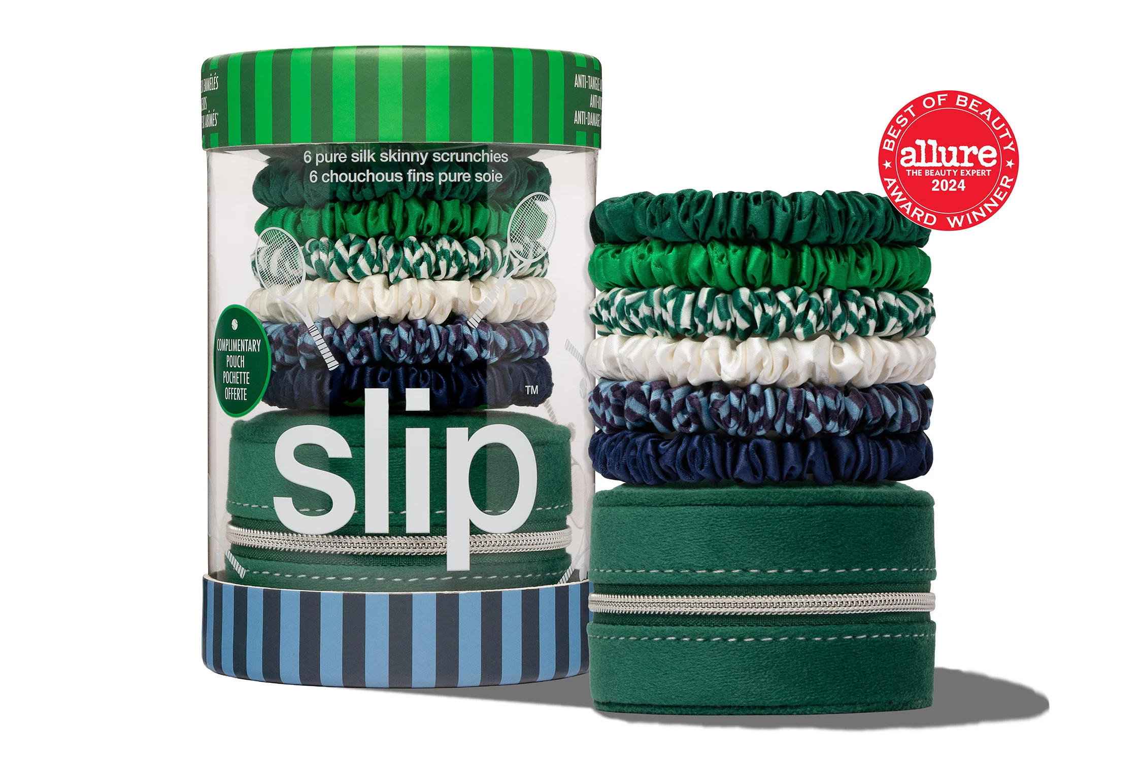 Hair On Point Skinny Scrunchies with Complimentary Pouch