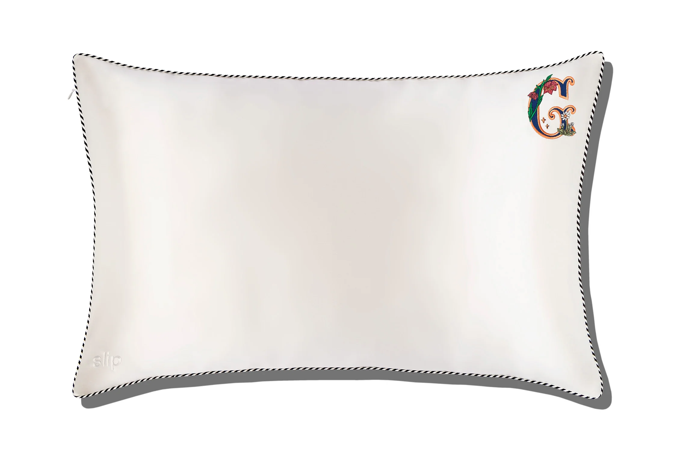 Initial Collection White Queen Zippered Pillowcase - Image 10