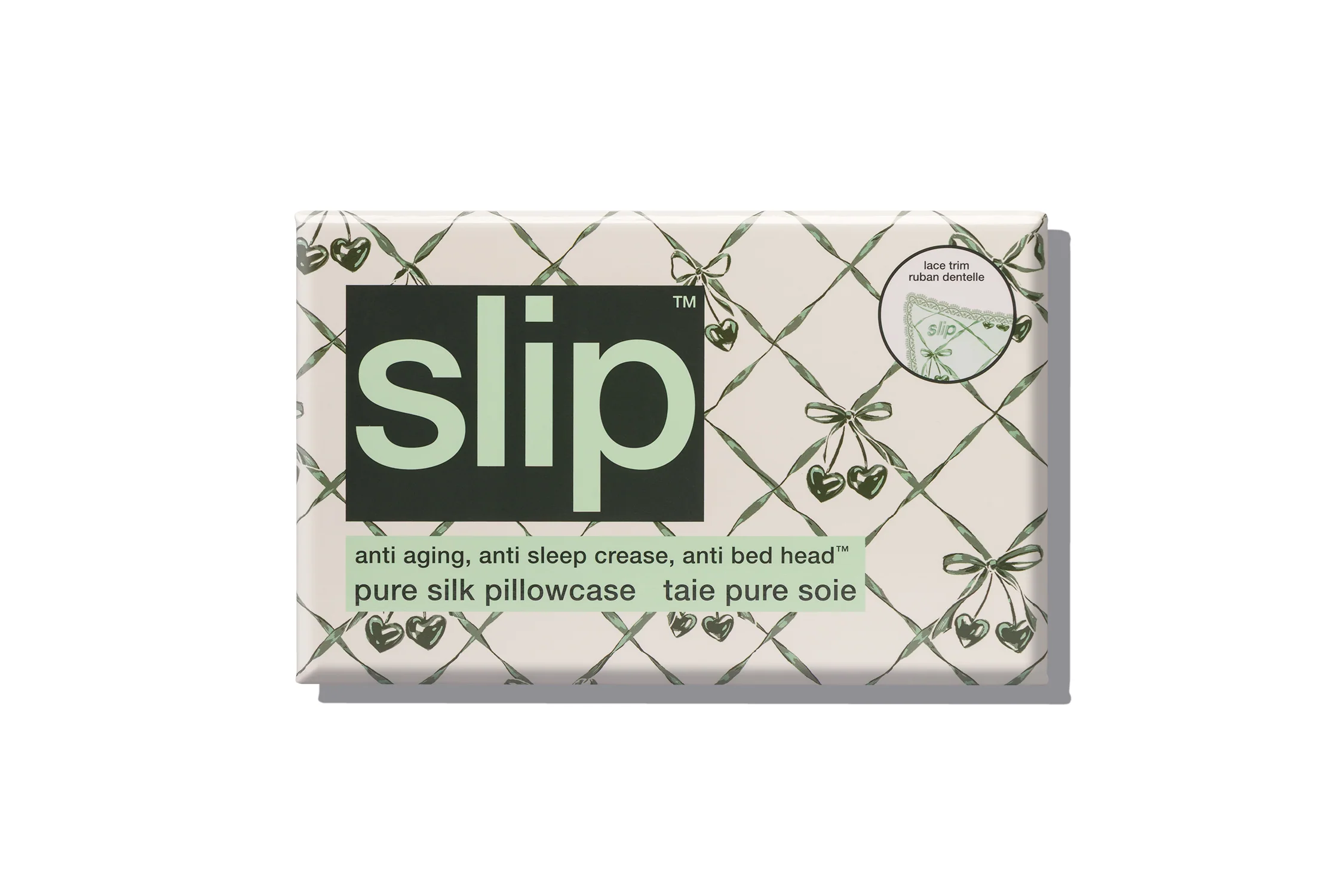 Wintergreen Queen Zippered Pillowcase with Lace Trim - Image 3